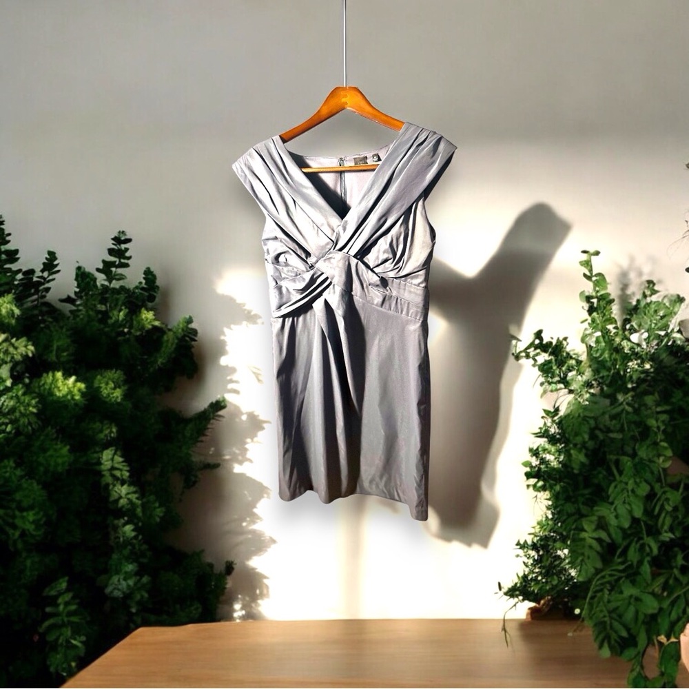 SAKS fifth Ave midi dress silver/gray SZ 12